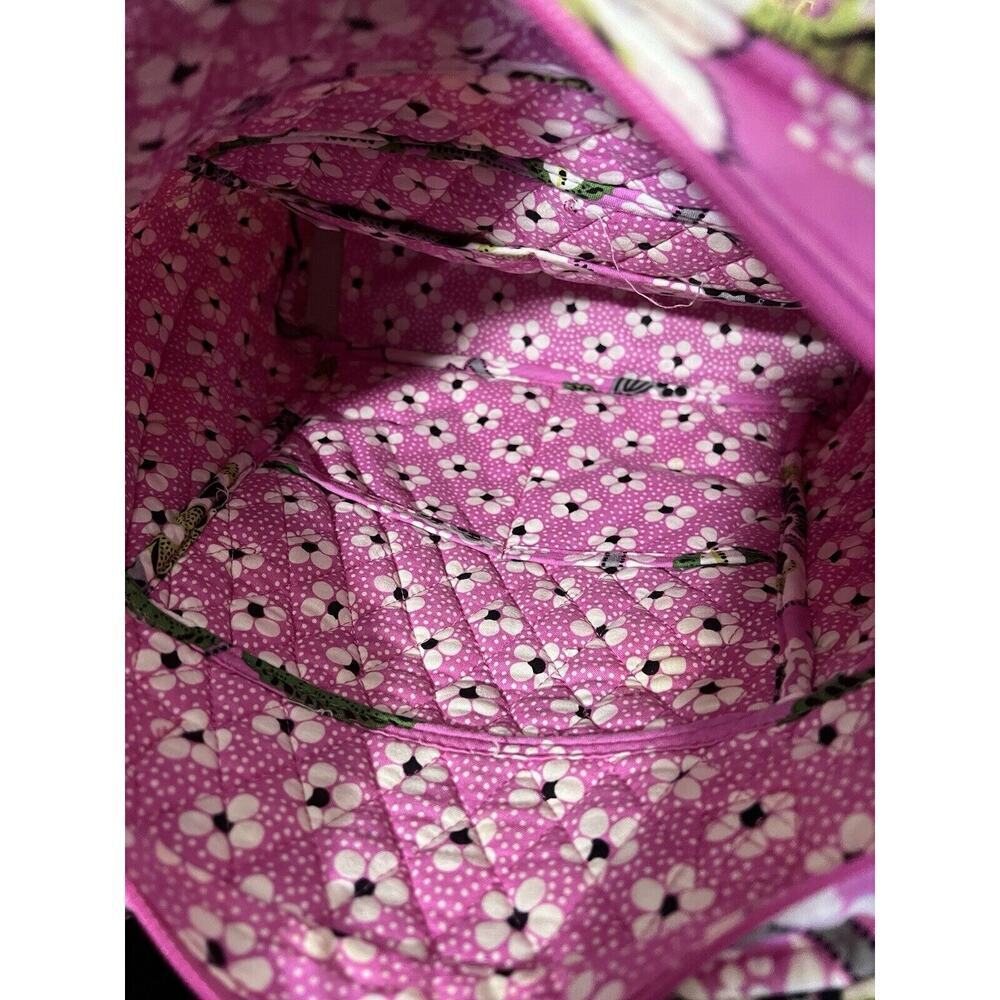 True Vera Bradley Large Toggle Shoulder Tote Pink Mod Floral 14 x 17 - Picture 6 of 9